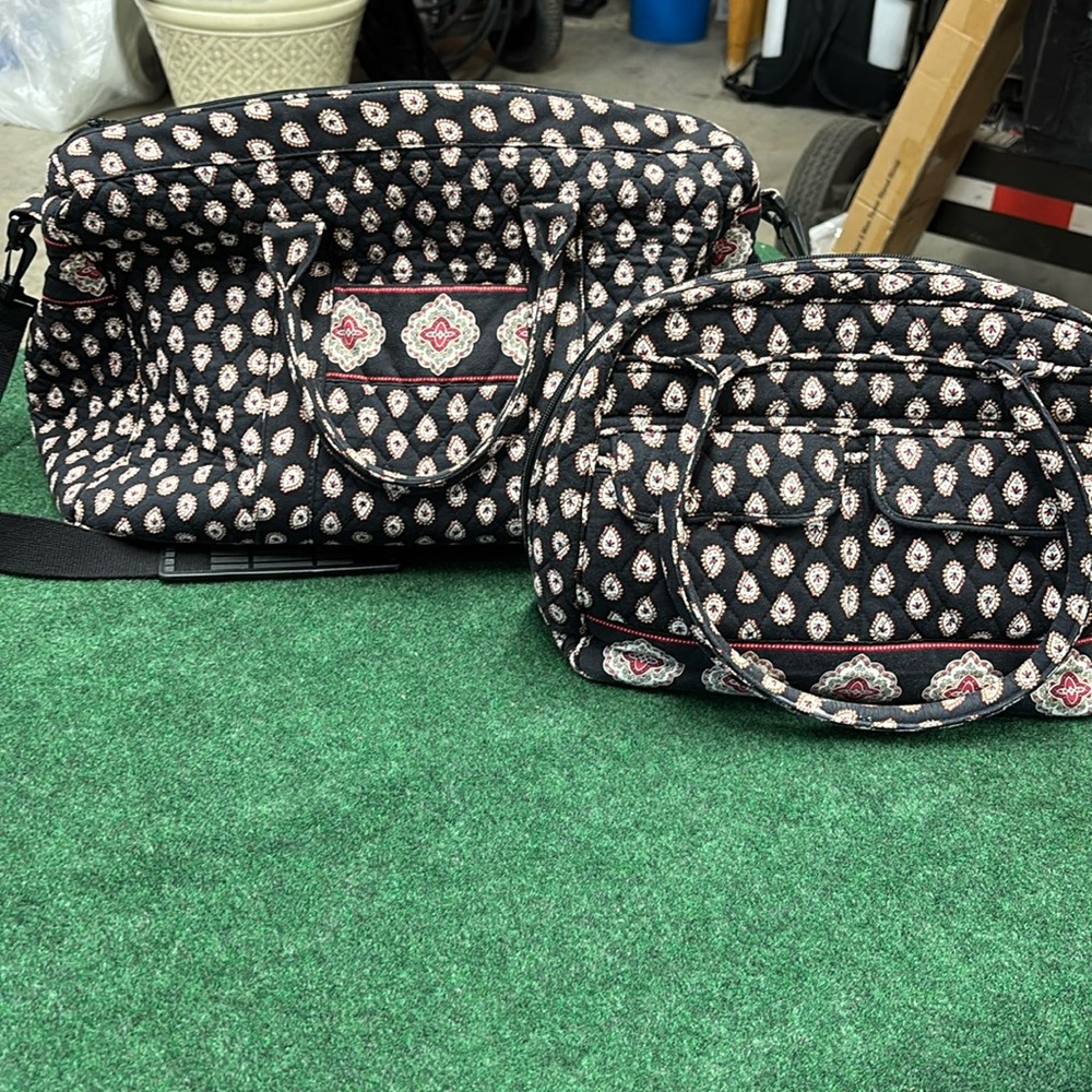 2 Vera Bradley bags. Overnight bag and makeup bag.